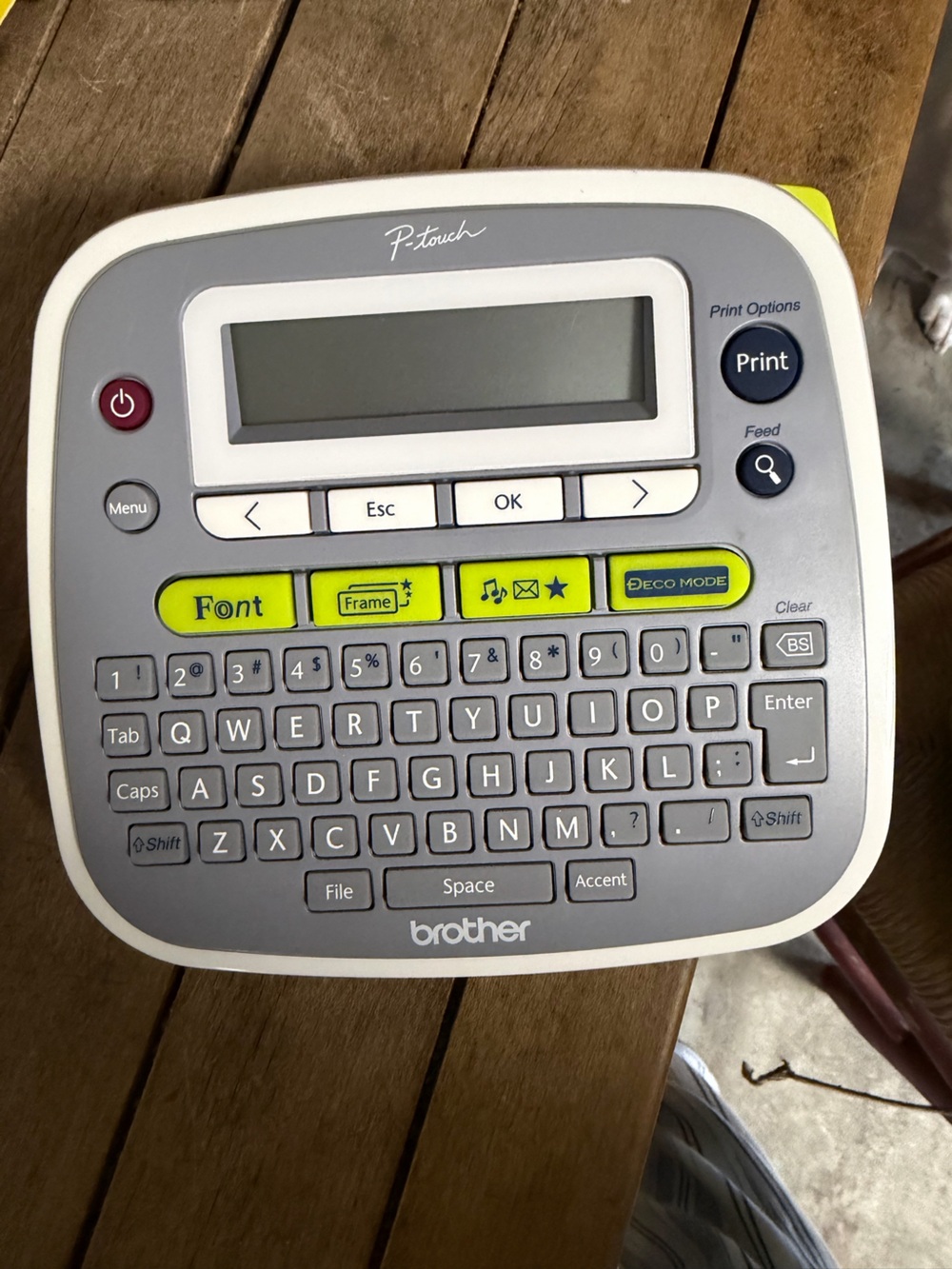 Brother Label Maker in Light Gray with White Trim